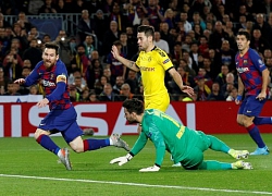 Messi nhận thẻ vàng sau pha ăn vạ