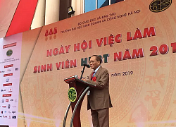 Tưng bừng Ngày hội việc làm sinh viên HUBT năm 2019