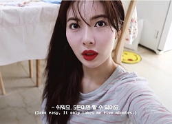 Xem Hyuna hướng dẫn makeup mà quan ngại thay cho da mặt của cô nàng vì cách đánh phấn quá đỗi "dã man"