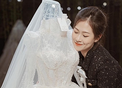 Váy cưới Haute Couture có cổ đặc biệt của cô dâu Hà Nội