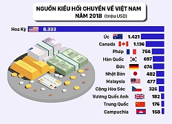 Việt Nam vào Top 10 nước nhận kiều hối lớn nhất thế giới năm 2019