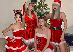 Chi Pu và hội bạn mặc đồ sexy đón Noel, Kaity diện váy bó khoe dáng