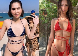 Ngọc Trinh ngang cơ thiên thần nội y Emily Ratajkowski với bikini quấn dây đầy điệu nghệ