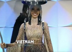 Hoàng Thùy rạng rỡ diễn trang phục dân tộc 'Cafe phin sữa đá' khuấy đảo Miss Universe 2019