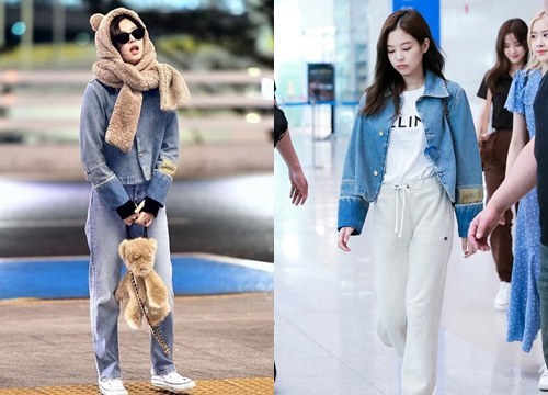 Cùng một chiếc áo khoác 30 triệu VNĐ: Jennie lúc cute xỉu lúc cool ngầu, Địch Lệ Nhiệt Ba lại "bánh bèo" hết sức