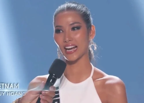 Trọn vẹn màn phát biểu của Hoàng Thùy khi lọt Top 20: "Cô bé bán hàng rong trên xe lửa đến Miss Universe, tôi đã làm được!"