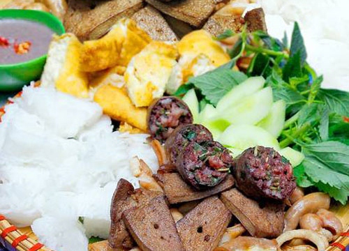 Bún đậu lòng rán, món ăn cho ngày đông Hà Nội