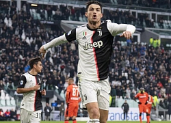 Ronaldo lập cú đúp cho Juventus: Kỷ lục mới Messi cũng phải ước