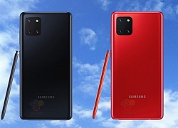 Galaxy Note 10 Lite lộ diện cả mặt trước và sau với 3 màu sắc cuốn hút: Aura Black, Aura Red, Aura Glow