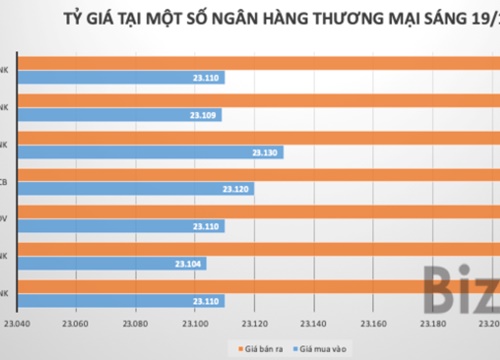 Ngân hàng giảm nhẹ giá USD