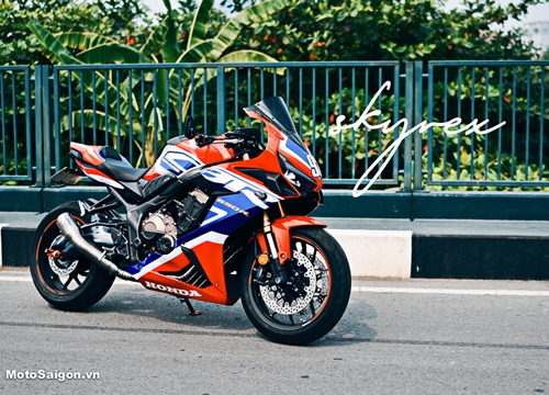 Honda CBR650R lên tem Racing kèm loạt đồ chơi gầm trăm triệu đồng