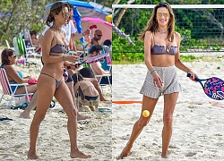 Alessandra Ambrosio thon thả với bikini khi chơi thể thao trên biển