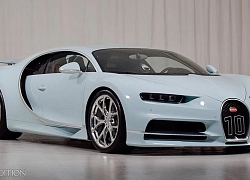 Bugatti Chiron Vainqueur de Coeur "độc nhất vô nhị" trong lớp áo trắng xanh