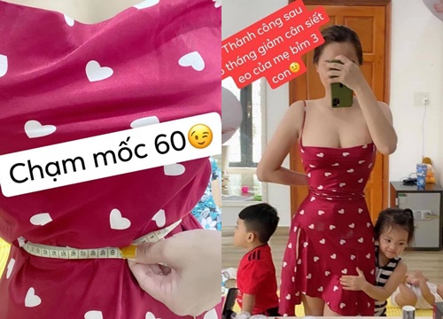 Hải Băng khoe vòng 2 thon gọn 60cm sau khi sinh con thứ 3