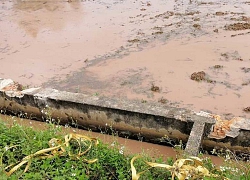 Ô tô cảnh sát giao thông lao xuống ruộng ở Phú Thọ