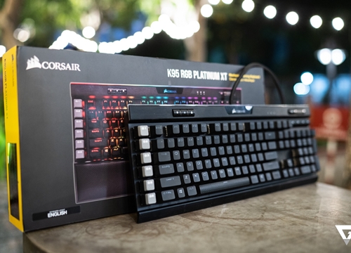 Đánh giá nhanh bàn phím gaming Corsair K95 RGB Platinum XT switch Cherry MX là chân lý, xu hướng keycap PBT