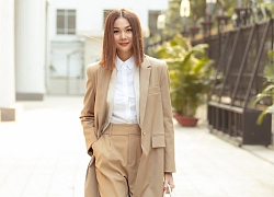 Thanh Hằng tôn dáng với gam camel