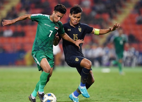 Những pha vào bóng quyết liệt của U23 Thái Lan và Iraq