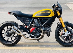 Chán chơi Ducati Scrambler thường, biker Hà Nội độ xe thành dáng cafe racer với một chi tiết "hại não" người nhìn