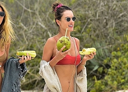 Alessandra Ambrosio đẹp nuột nà với áo tắm 2 mảnh nhỏ xíu