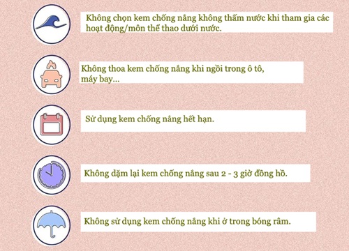 5 lỗi phổ biến khi sử dụng kem chống nắng