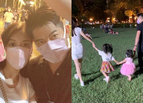 Quách Phú Thành đưa hai con gái đi chơi Trung thu