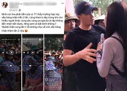 'Biến' trong cuộc phát từ thiện của Thủy Tiên: Có người bị phát hiện xếp hàng nhận tiền hai lần