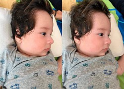 Nhóc tỳ nhà MC Hoàng Oanh gây sốt với sống mũi "cực phẩm", 3 tháng tuổi đã được hội bố mẹ "đặt gạch" làm con rể tương lai