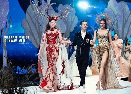 Hà Anh hóa "báo đen" hoang dại, HH Khánh Vân "mọc sừng" càn quyét sàn catwalk ngay đêm mở màn Tuần lễ thời trang