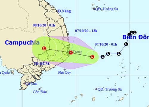 Áp thấp trên Biển Đông tiến gần đất liền, tiếp tục mạnh thêm