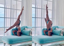 Ốc Thanh Vân thực hiện động tác yoga cực khó trên ghế sofa, phô diễn hình thể nóng bỏng