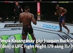 Bị túm chân, võ sĩ quay lưng tung cú đá knock-out đối thủ