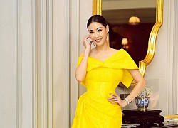 Hà Kiều Anh rực rỡ sắc vàng, tỏa sáng tại sự kiện