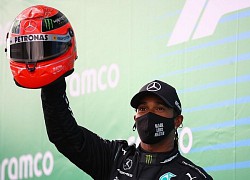 Hamilton san bằng kỷ lục 91 lần thắng chặng của Schumacher