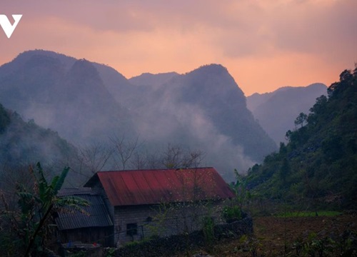 Rực rỡ ánh chiều tà buông trên miền sơn cước