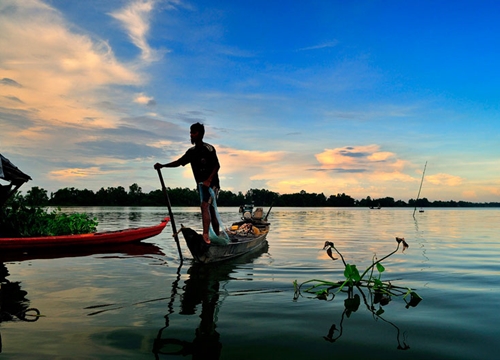 Mê mẩn ngắm 'hồ nước trời' tuyệt đẹp ở miền Tây Nam Bộ