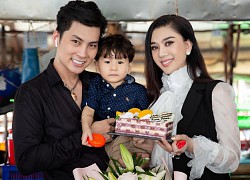 Vợ chồng Lâm Khánh Chi mừng sinh nhật con trai