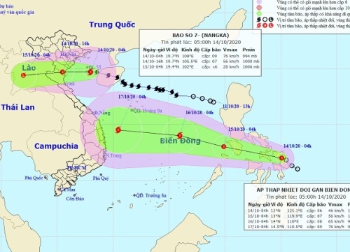 Bão số 7 tiến vào các tỉnh Thái Bình - Nghệ An, gió giật cấp 11