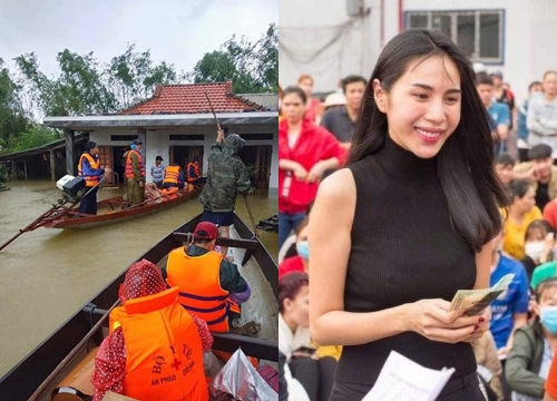 Cập nhật - Thủy Tiên bỏ ngang công việc, ra Huế viện trợ gấp vùng mất điện, thức ăn... vào chiều nay