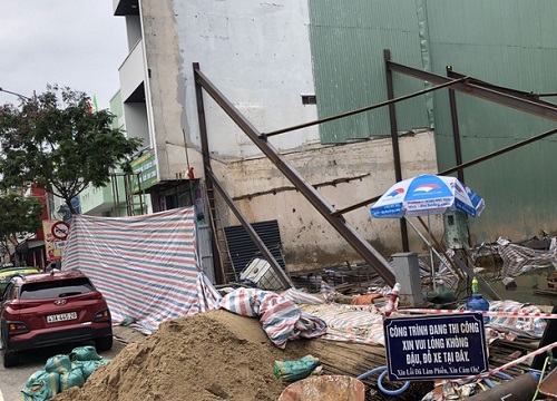 Đà Nẵng: Công trình gần trường sụt lún, học sinh 18 lớp phải di dời