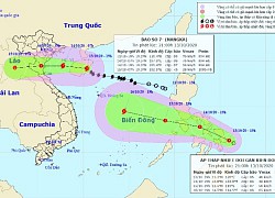 Đêm nay (13/10), bão số 7 đi vào Vịnh Bắc Bộ, biển động rất mạnh