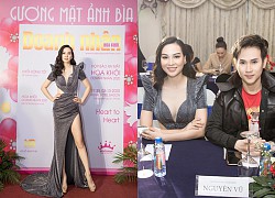 Miss Photo Happy Women Đỗ Trúc Ly hội ngộ ca sĩ Nguyên Vũ tại họp báo Hoa Khôi Doanh Nhân