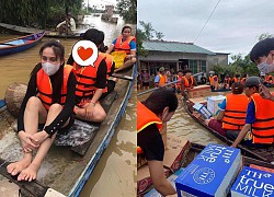 Mới nhất: Thủy Tiên đã đưa đồ cứu trợ vào vùng nước sâu, nơi bị cô lập nhiều ngày ở Huế