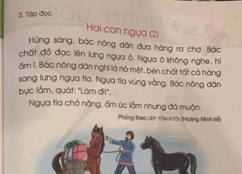 Sách Tiếng Việt 1 có vi phạm bản quyền truyện của Lev Tolstoy, La Fontaine?