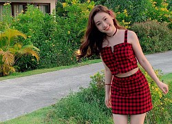 Sau thời gian mặc kín đáo, hot girl thị phi Thúy Vi lại tiếp tục o ép vòng một