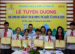 HS Trường THCS-THPT Lý Thái Tổ giành 2 huy chương bạc Kỳ thi Olympic trẻ quốc tế