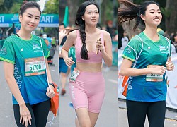 Loạt sao đổ bộ giải Marathon: Mai Phương Thuý "chơi trội" khoe vòng 1 gần 100 cm giữa dàn hậu và MC Mai Ngọc kín đáo