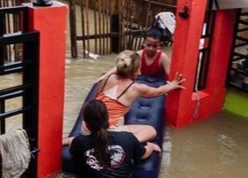 Bão Saudel trút mưa, gây lũ lụt, sạt lở ở Philippines