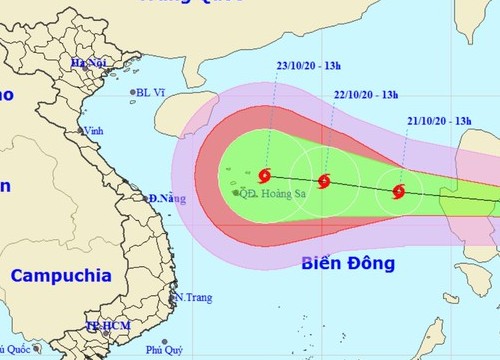 Bão số 8 hướng vào miền Trung: Mưa trên diện rộng