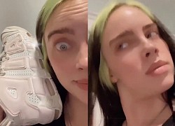 Billie Eilish gây tranh luận: Đôi giày màu hồng - trắng hay xanh - trắng?